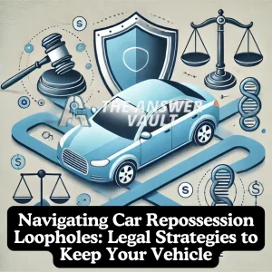 Navigating Car Repossession Loopholes Legal Strategies to Keep Your Vehicle