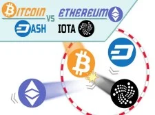 BITCOIN ընդդեմ ETHEREUM DASH IOTA-ի